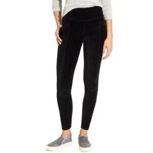 ATHLETA Women's Small Black Velvet Pants/Leggings